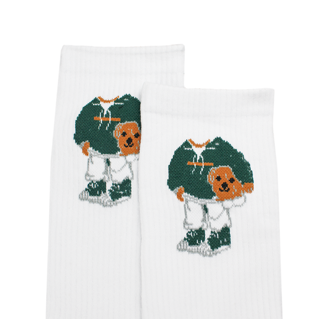Wolo Bear Socks - White