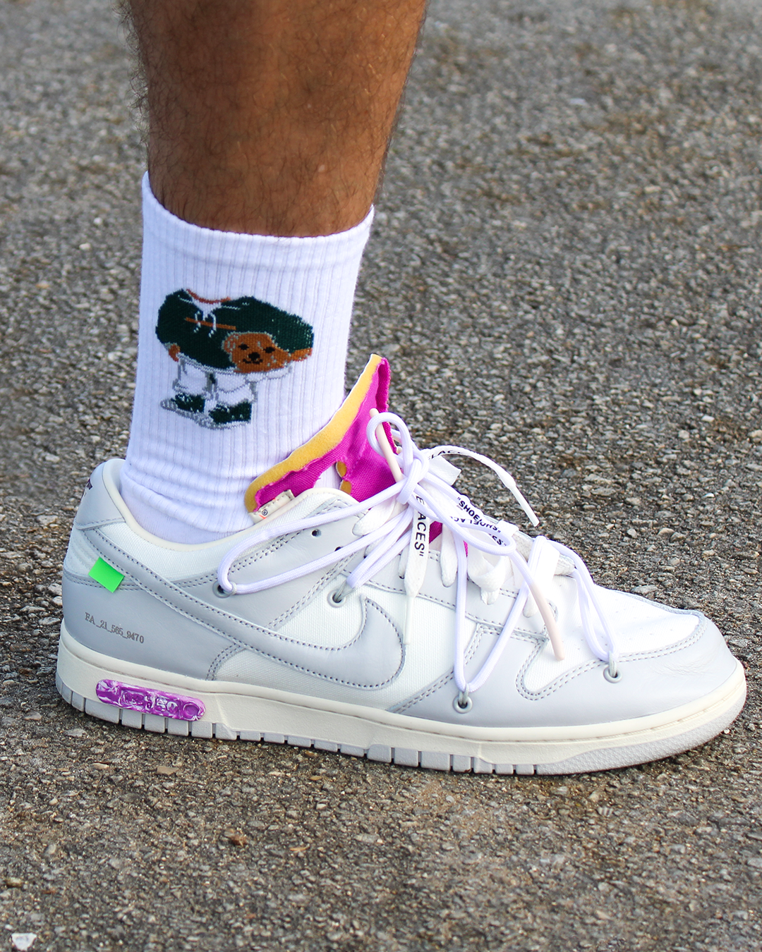 Wolo Bear Socks - White