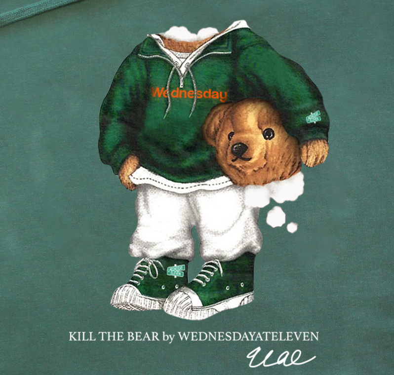 Wolo Bear - Pigment Alpine Green Hoodie