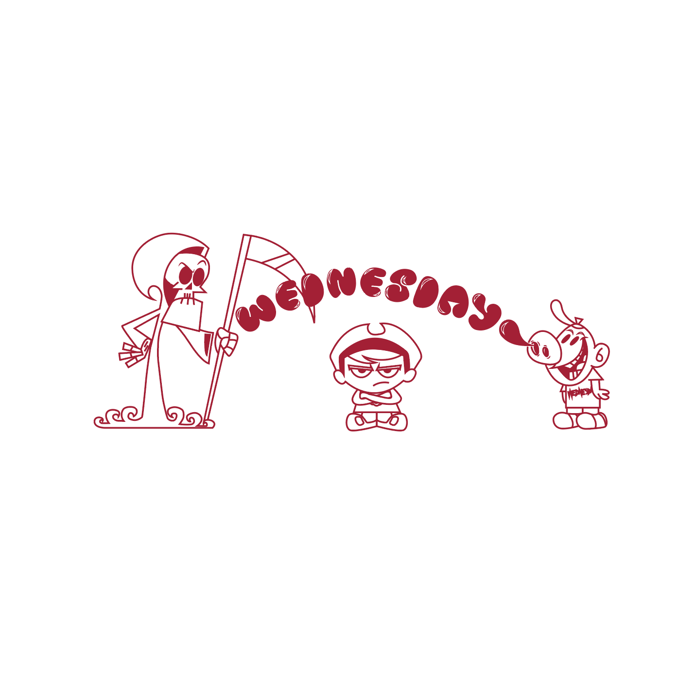 The Grim Adventures of Wednesdayateleven (RED) - White Tee
