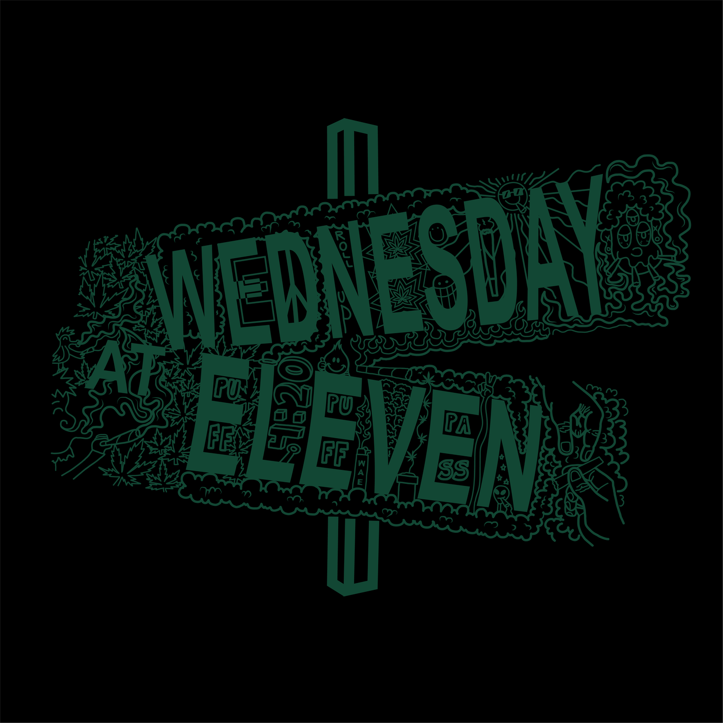 420 Logo - Black Tee