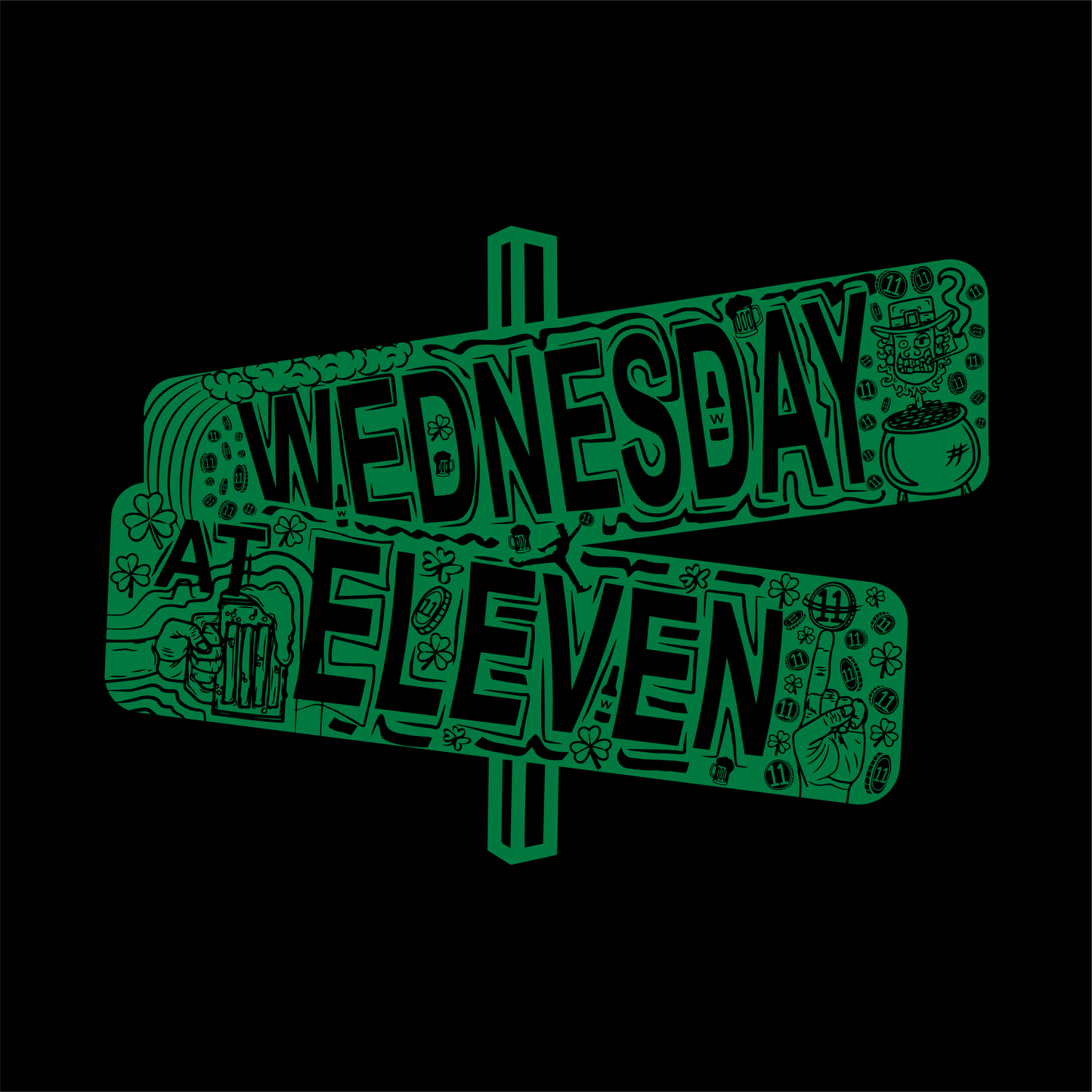 St Patrick's Day Logo - Black Tee