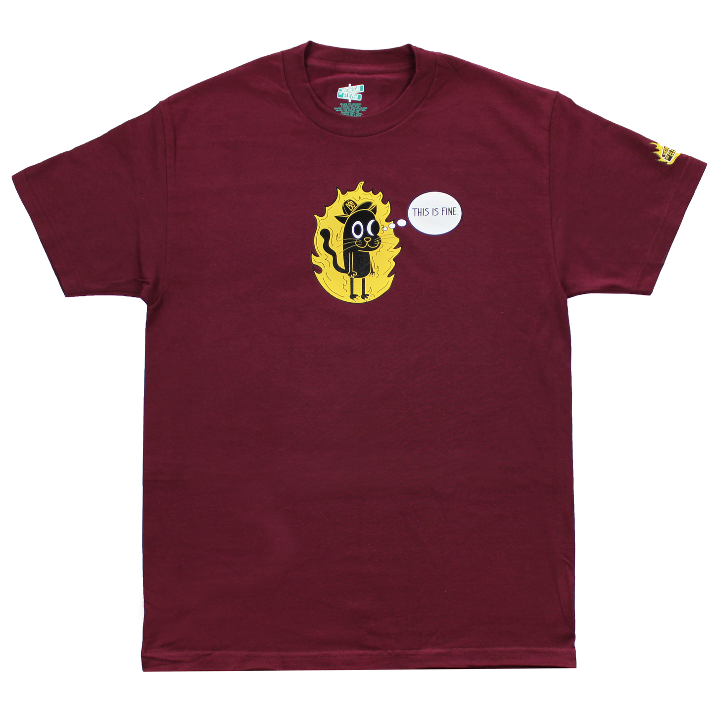 This is Fine - Burgundy Tee