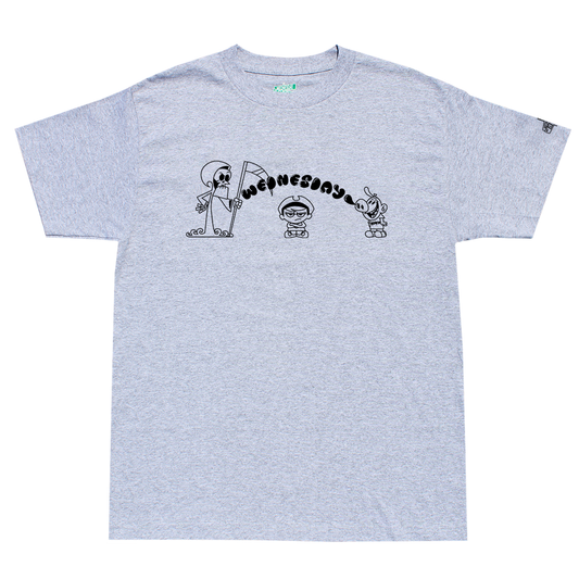 The Grim Adventures of Wednesdayateleven (Black) - Grey Tee