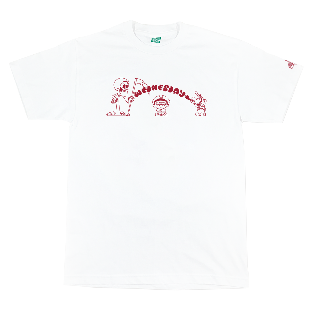 The Grim Adventures of Wednesdayateleven (RED) - White Tee