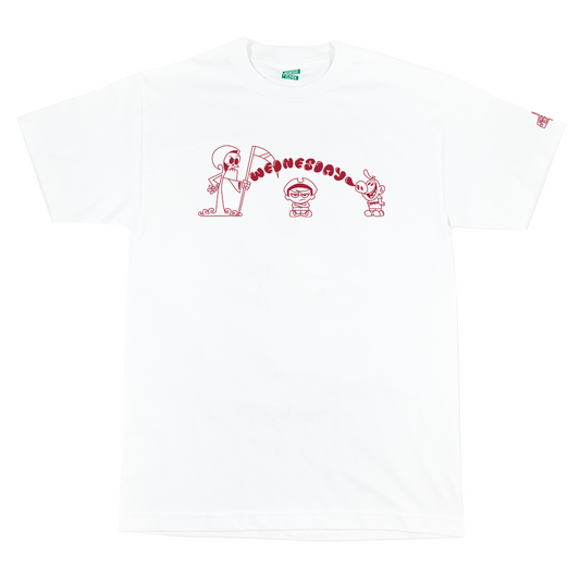 The Grim Adventures of Wednesdayateleven (RED) - White Tee