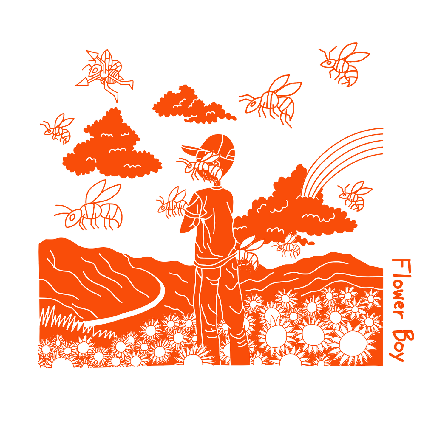 FLOWER BOY - White Tee