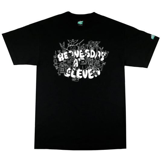 Animals(WHITE) - Black Tee
