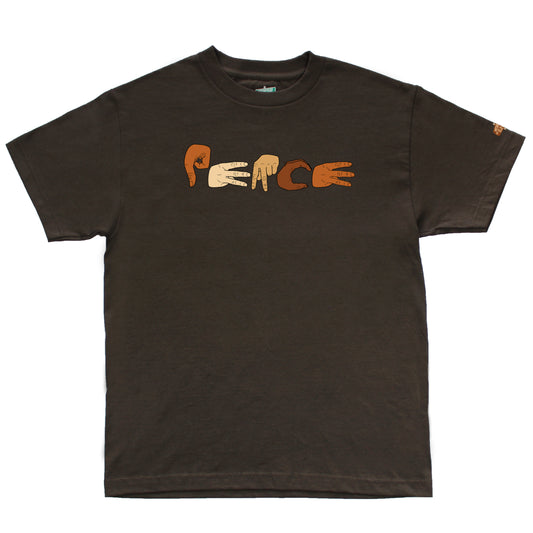 PEACE - Brown Tee