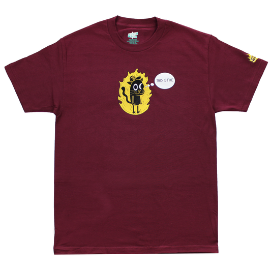 This is Fine - Burgundy Tee